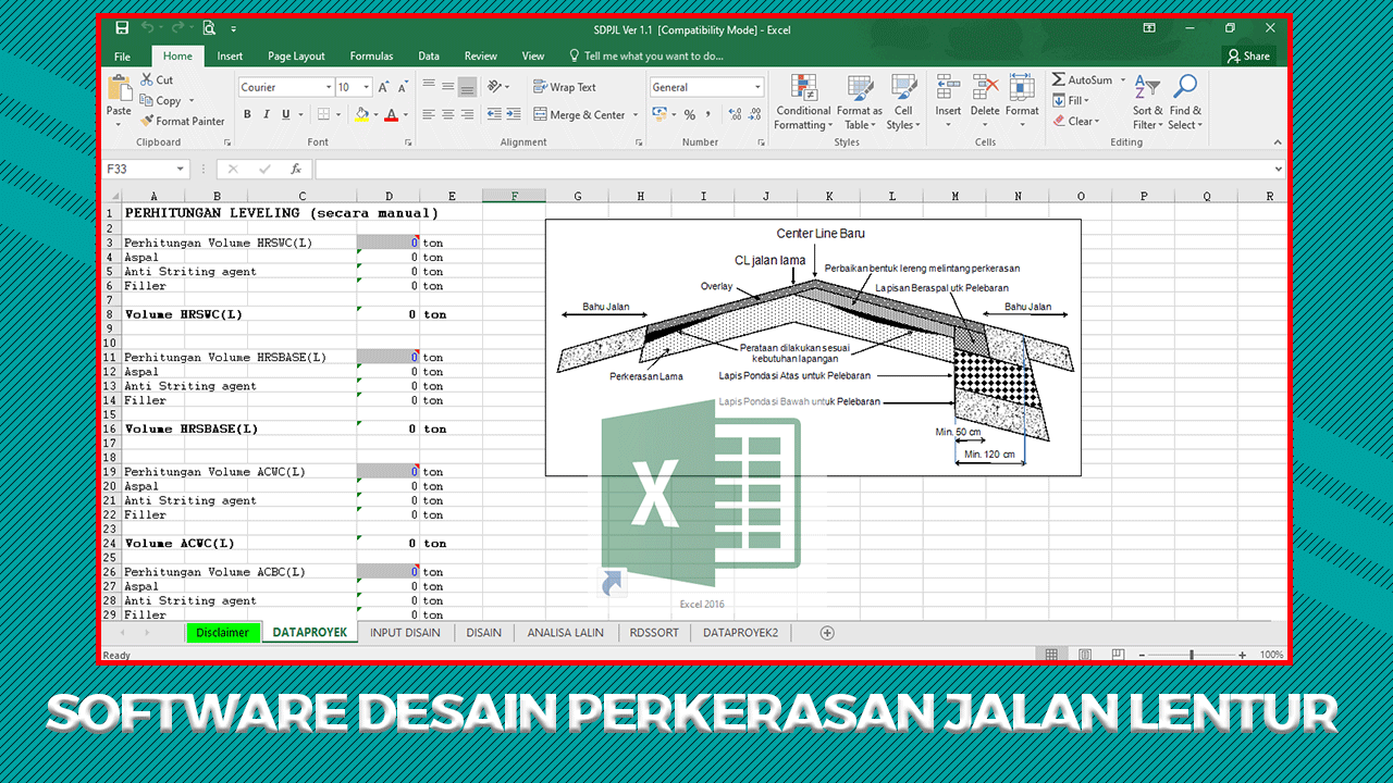 Download Aplikasi SDPJL(DESAIN PERKERASAN JALAN LENTUR) Excel
