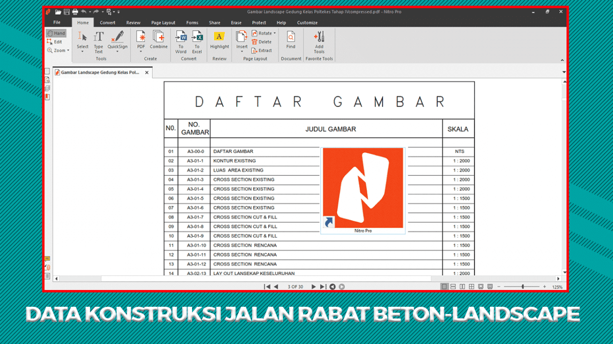 Download Data Konstruksi Jalan Rabat Beton-Landscape (RAB, Gambar Kerja, Spek Teknis)