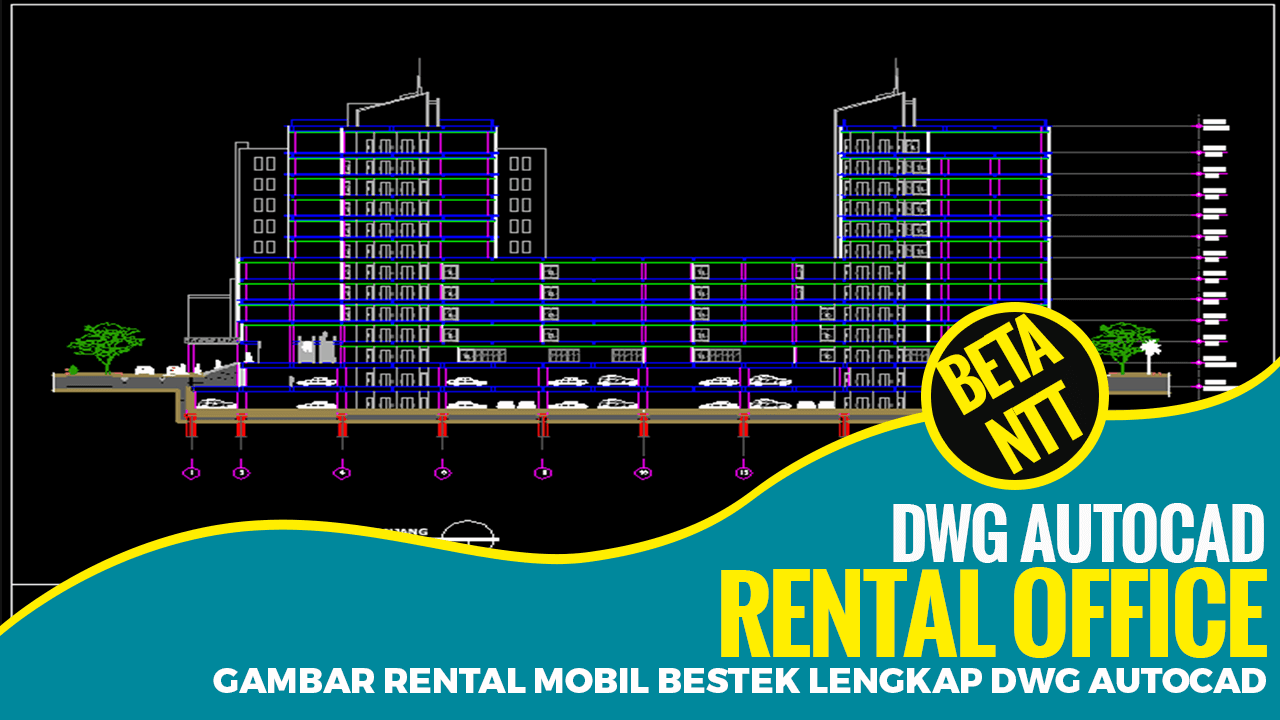 Download Desain Rental Office Mobil DWG AutoCAD