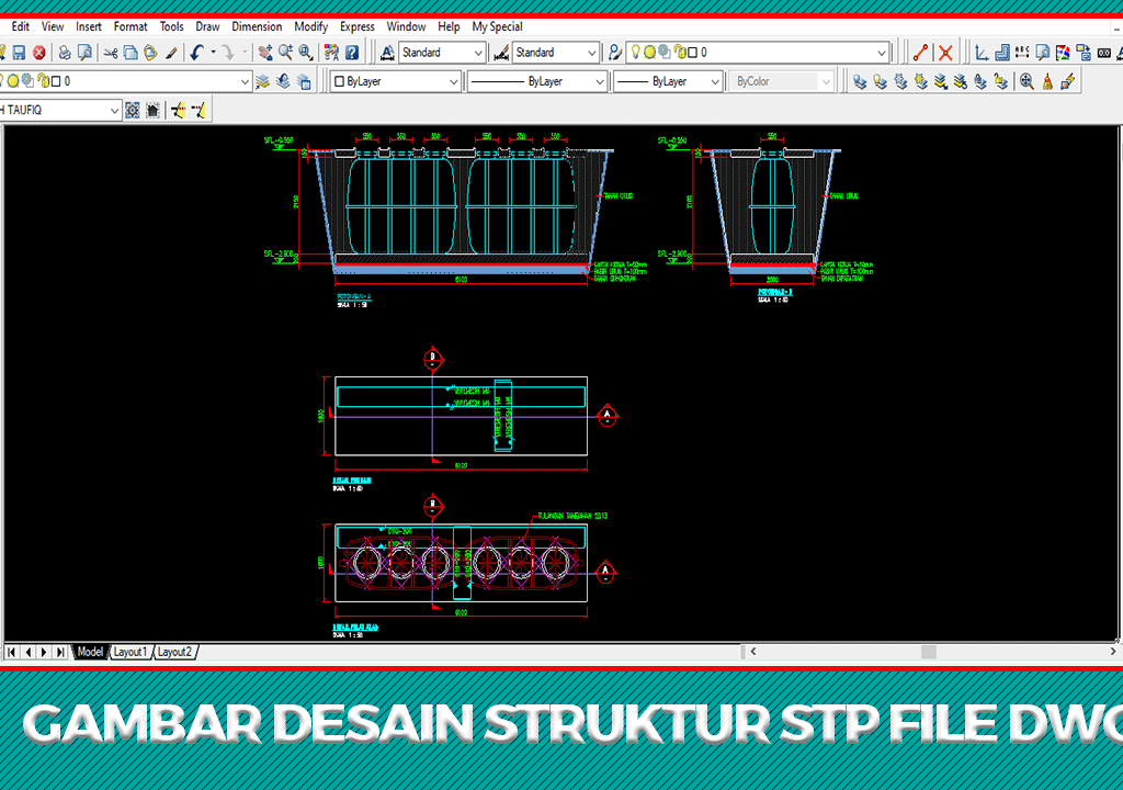 Download Gambar Desain Struktur STP File Dwg