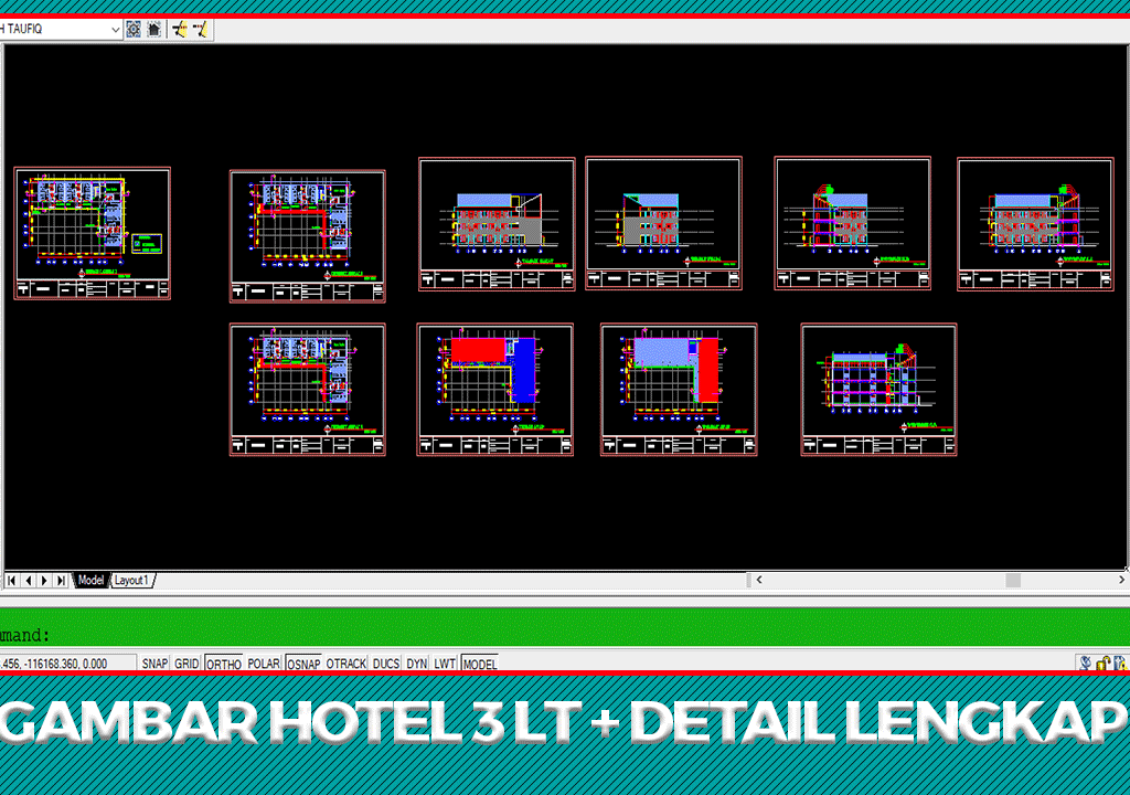 Download Gambar Hotel Lengkap Dengan Detail tipe DWG AutoCAD