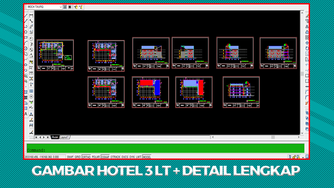 Download Gambar Hotel Lengkap Dengan Detail tipe DWG AutoCAD