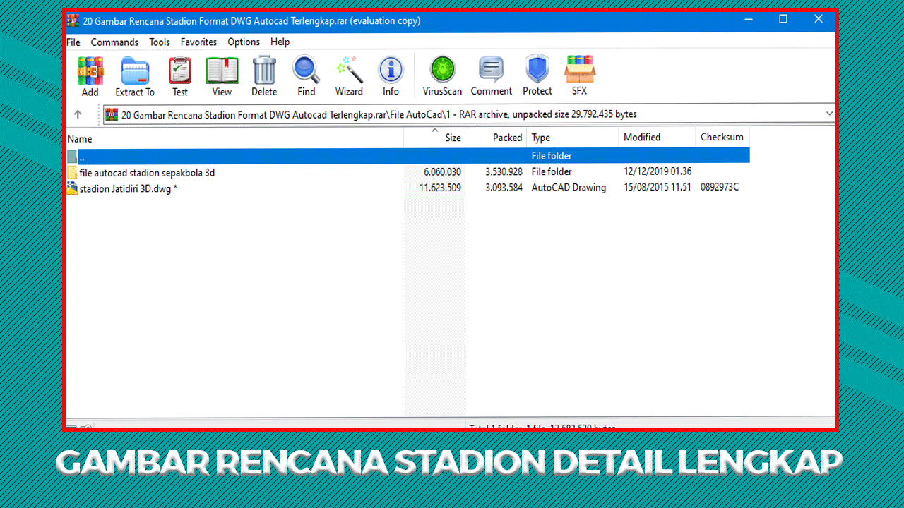 Download Gambar Rencana Stadion Format DWG Autocad Terlengkap