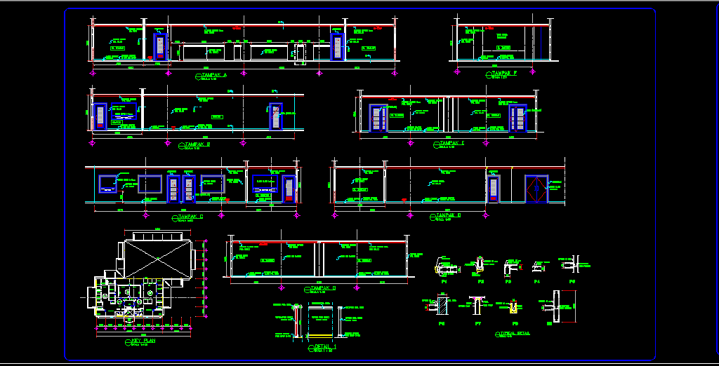 Download Gambar Desain Rencana Pabrik Lengkap dengan BESTEK DWG AUTOCAD