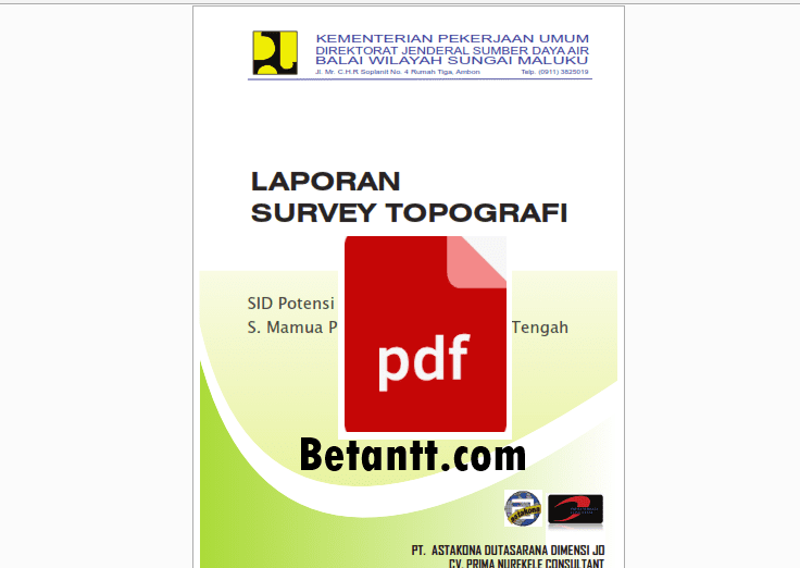Download Laporan Survey Topografi Tipe PDF [LENGKAP]