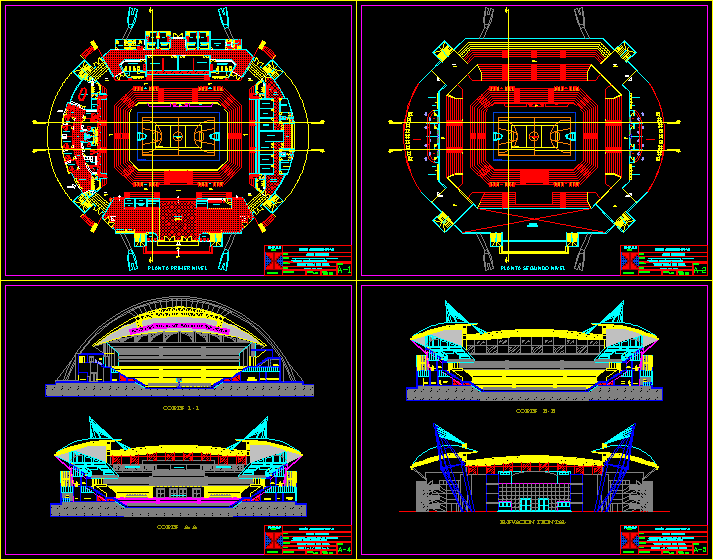 [LENGKAP] Download Gambar Stadion DWG AutoCAD+ Struktur dan RKS
