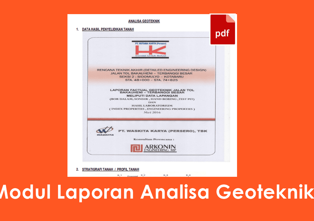 Download Modul Laporan Analisa Geoteknik File PDF