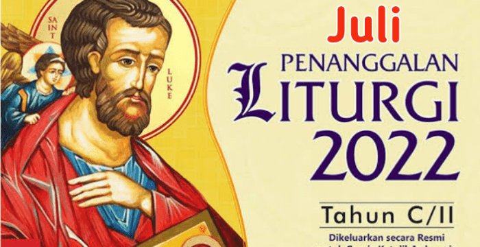 Kalender Liturgi Katolik Bulan Juli 2022