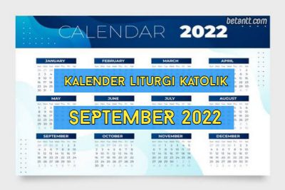 Kalender Liturgi Katolik Bulan September 2022