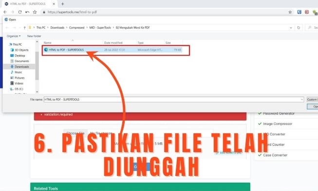 html to pdf converter 6 Pastikan File Telah Diunggah