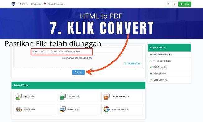 html to pdf converter 7 Klik Convert