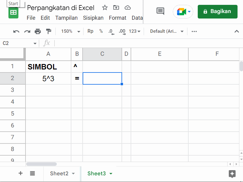 Rumus Excel dan Fungsinya Perpangkatan
