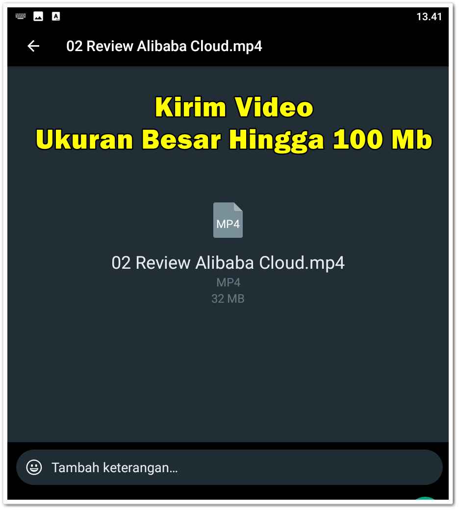 WA GB Bisa Kirim Video ukuran besar hingga 100 MB